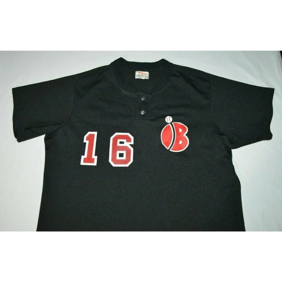 Vintage Wilson Organized High School Baseball Jersey #16 Pullover Black Size 48 - Picture 2 of 4